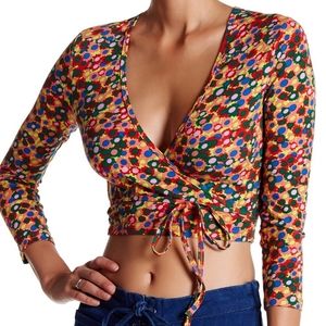 American Apparel Floral Wrap Top 🏵